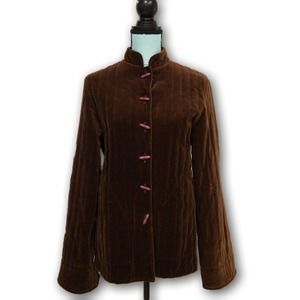 The Fashion Place Vintage Taffeta Jacket Brown 12